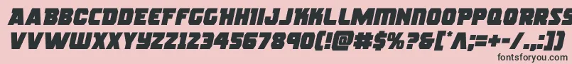 rogueherosemital Font – Black Fonts on Pink Background