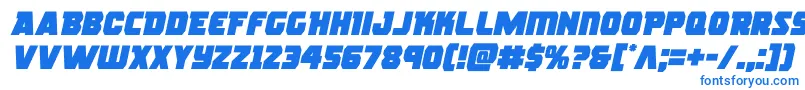 フォントrogueherosemital – 青いフォント