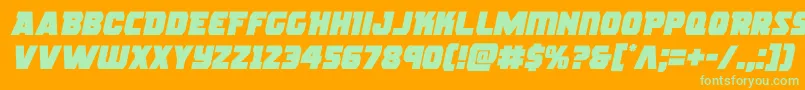rogueherosemital Font – Green Fonts on Orange Background