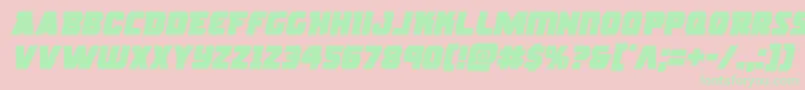 rogueherosemital Font – Green Fonts on Pink Background