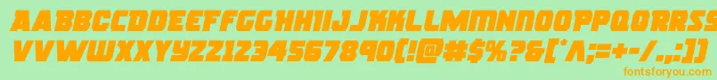 rogueherosemital Font – Orange Fonts on Green Background