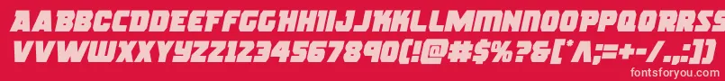 rogueherosemital Font – Pink Fonts on Red Background