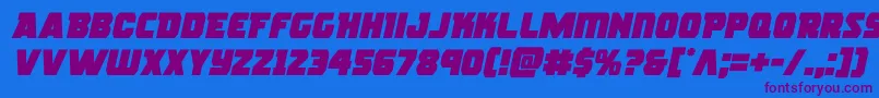 rogueherosemital Font – Purple Fonts on Blue Background