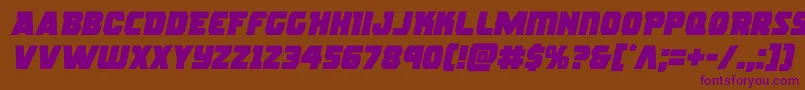 rogueherosemital Font – Purple Fonts on Brown Background