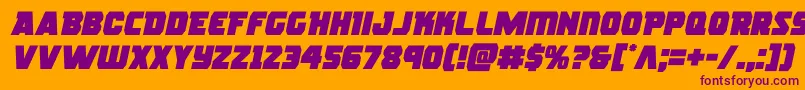 rogueherosemital Font – Purple Fonts on Orange Background