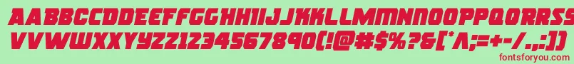 rogueherosemital Font – Red Fonts on Green Background