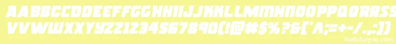 rogueherosemital Font – White Fonts on Yellow Background