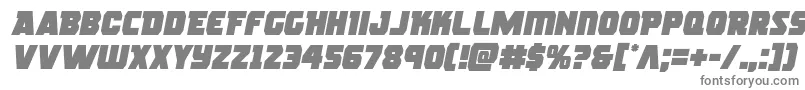 フォントrogueherosemital – 白い背景に灰色の文字
