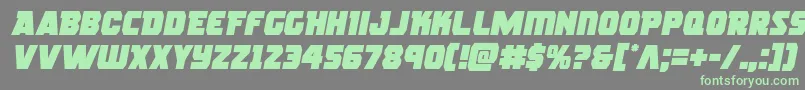 Шрифт rogueherosemital – зелёные шрифты на сером фоне