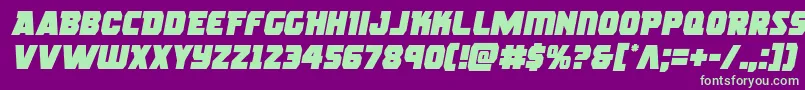 Шрифт rogueherosemital – зелёные шрифты на фиолетовом фоне
