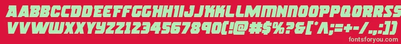 rogueherosemital Font – Green Fonts on Red Background