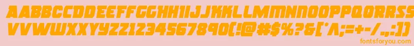 rogueherosemital Font – Orange Fonts on Pink Background