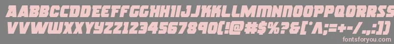 rogueherosemital-fontti – vaaleanpunaiset fontit harmaalla taustalla