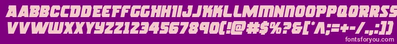 rogueherosemital Font – Pink Fonts on Purple Background