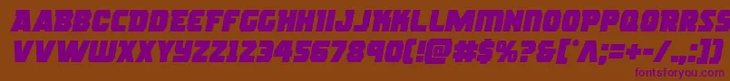 rogueherosemital Font – Purple Fonts on Brown Background