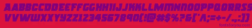 rogueherosemital Font – Purple Fonts on Red Background