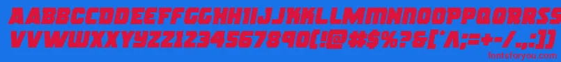 rogueherosemital Font – Red Fonts on Blue Background