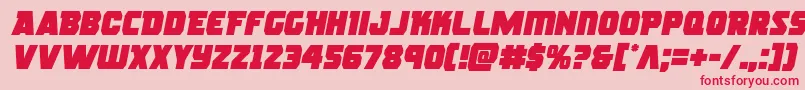 rogueherosemital Font – Red Fonts on Pink Background