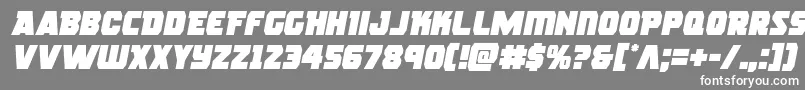 フォントrogueherosemital – 灰色の背景に白い文字