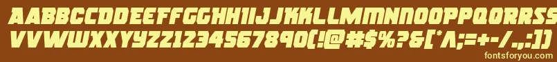 rogueherosemital Font – Yellow Fonts on Brown Background