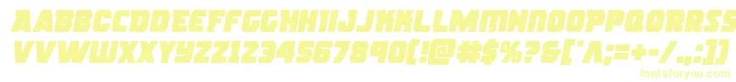 Шрифт rogueherosemital – жёлтые шрифты на белом фоне