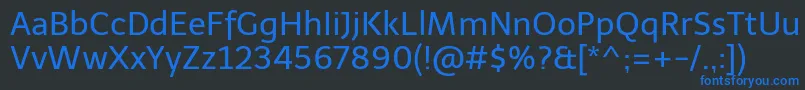fuente TelexRegular – Fuentes Azules Sobre Fondo Negro