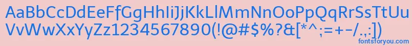 TelexRegular Font – Blue Fonts on Pink Background