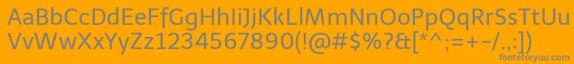 TelexRegular Font – Gray Fonts on Orange Background