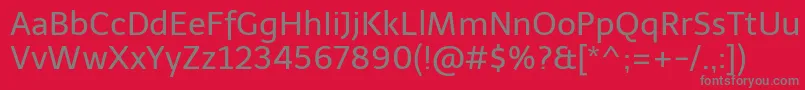TelexRegular Font – Gray Fonts on Red Background
