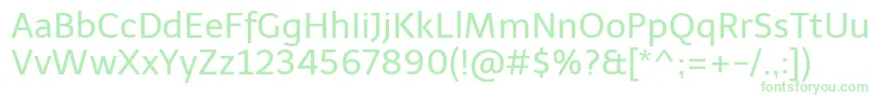 TelexRegular Font – Green Fonts on White Background