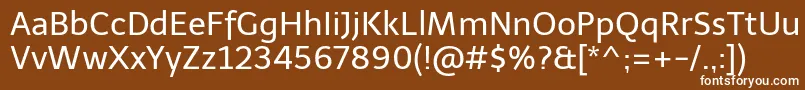 Шрифт TelexRegular – белые шрифты на коричневом фоне