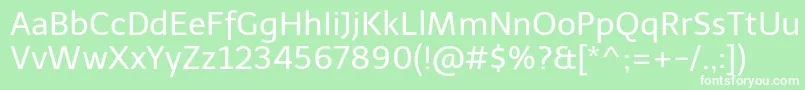 TelexRegular Font – White Fonts on Green Background