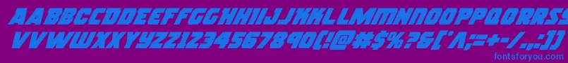 Шрифт rogueherosuperital – синие шрифты на фиолетовом фоне