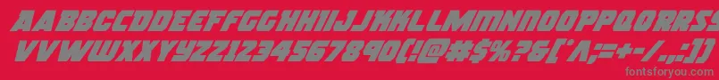 rogueherosuperital Font – Gray Fonts on Red Background