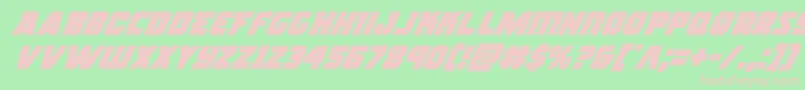 Шрифт rogueherosuperital – розовые шрифты на зелёном фоне