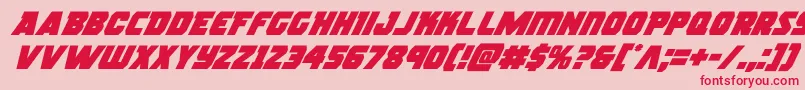 rogueherosuperital-Schriftart – Rote Schriften auf rosa Hintergrund