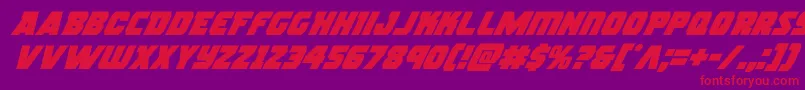 rogueherosuperital Font – Red Fonts on Purple Background