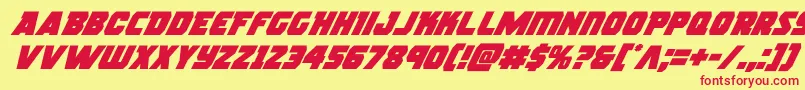 rogueherosuperital Font – Red Fonts on Yellow Background