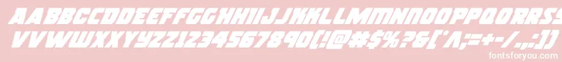 フォントrogueherosuperital – ピンクの背景に白い文字