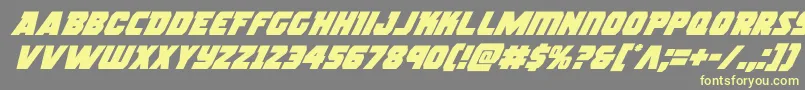 rogueherosuperital Font – Yellow Fonts on Gray Background