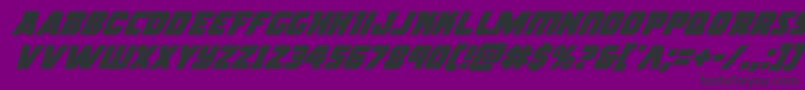 rogueherosuperital-fontti – mustat fontit violetilla taustalla
