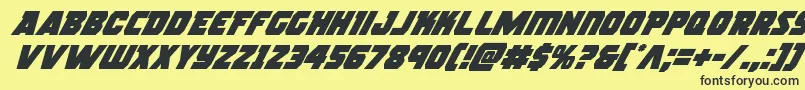 rogueherosuperital Font – Black Fonts on Yellow Background