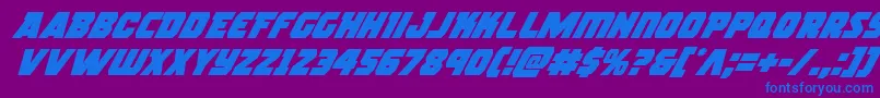 rogueherosuperital Font – Blue Fonts on Purple Background