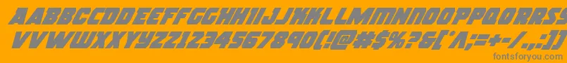 rogueherosuperital Font – Gray Fonts on Orange Background