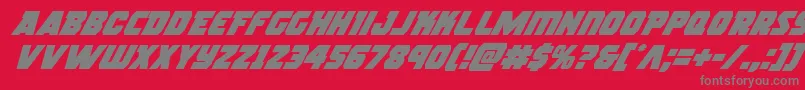 rogueherosuperital Font – Gray Fonts on Red Background