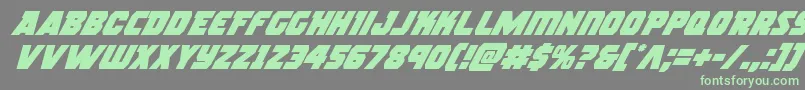 rogueherosuperital-Schriftart – Grüne Schriften auf grauem Hintergrund