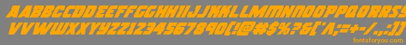 rogueherosuperital Font – Orange Fonts on Gray Background