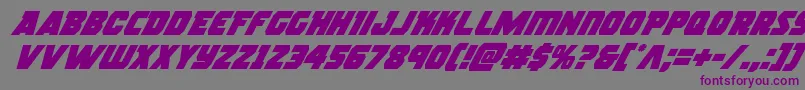 rogueherosuperital Font – Purple Fonts on Gray Background
