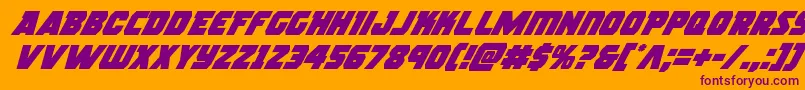 rogueherosuperital Font – Purple Fonts on Orange Background
