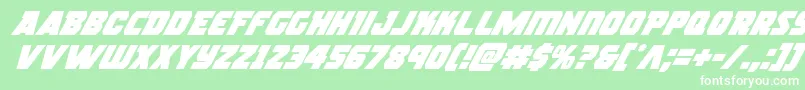 rogueherosuperital Font – White Fonts on Green Background